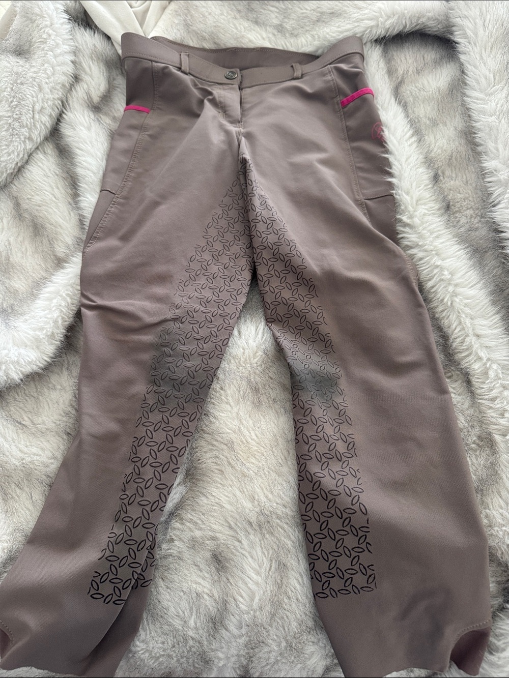HKM Laura garelli Riding Tights with Pink Accent